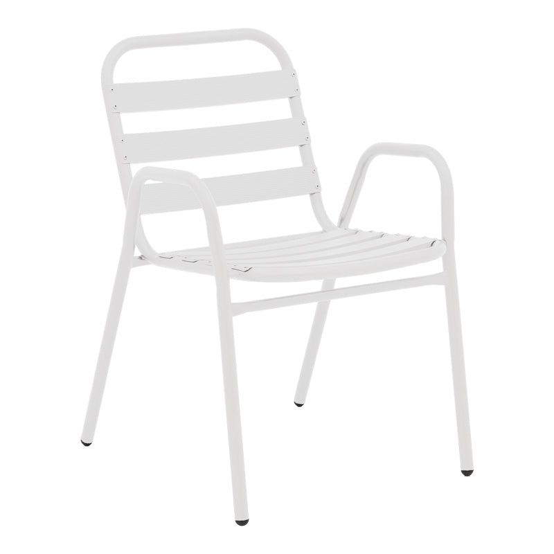 Set masă cu 4 scaune, stil modern, metal și sticlă, alb, 120x70x70cm - Model Sussie Ensure