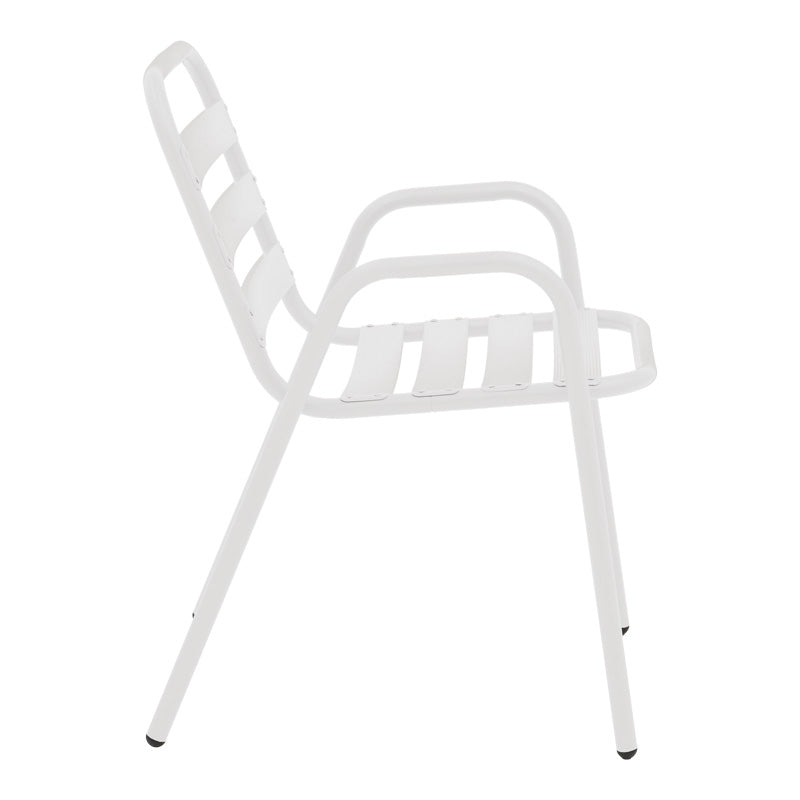 Set masă cu 4 scaune, stil modern, metal și sticlă, alb, 120x70x70cm - Model Sussie Ensure