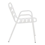 Set masă cu 4 scaune, stil modern, metal și sticlă, alb, 120x70x70cm - Model Sussie Ensure