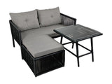 Set De Lounge De Grădină Shangai 8, Crem, 158X62X62 Cm - Gri, SKU 134JML1215