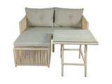 Set De Lounge De Grădină Shangai 8, Crem, 158X62X62 Cm - Crem, SKU 134JML1215