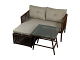 Set De Lounge De Grădină Shangai 8, Crem, 158X62X62 Cm - Maro inchis, SKU 134JML1215