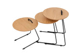 Set 3 măsuțe de cafea Metis, Natur, 45x45x59 cm