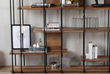 Bibliotecă Cooper, Nuc, 170x35x180 cm