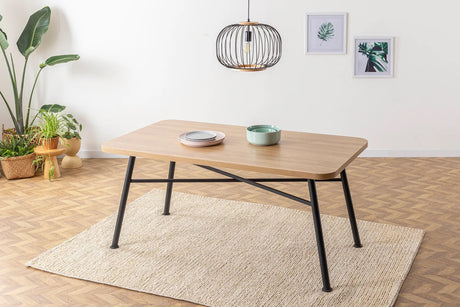Masă dining Nala 90, Natur, 160x75x90 cm