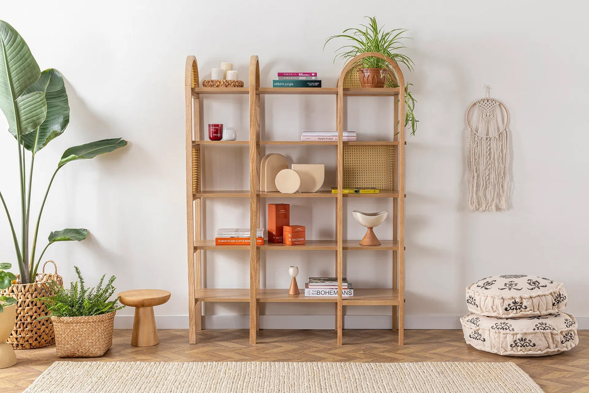 Bibliotecă Nala 120, Natur, 120x36x160 cm