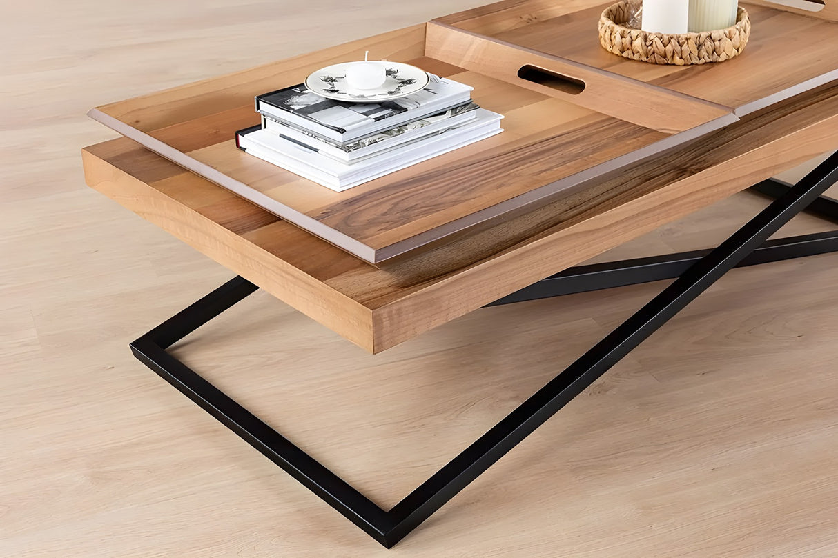Măsuță de cafea Towly, Nuc, 120x60x42 cm