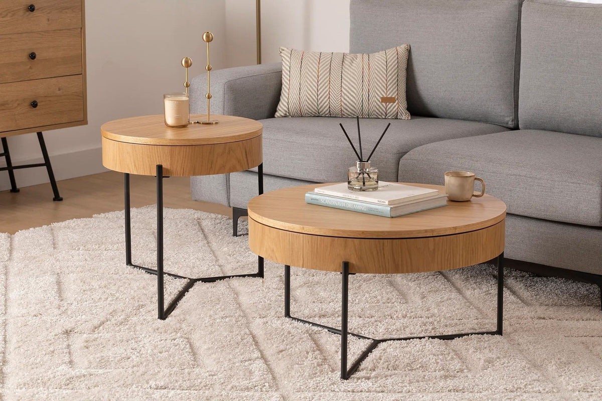 Natur - 70x40x70 cm | SKU: 141HWR1141 | Set 2 măsuțe de cafea Islo, varianta Natur - 70x40x70 cm, produs pentru amenajarea locuinței, disponibil online în România la CasaMob