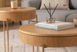 Set 2 măsuțe de cafea Islo, Diverse culori, Diverse dimensiuni - Natur - Auriu - 50x40x70 cm | SKU: 141HWR1142 | Set 2 măsuțe de cafea Islo, varianta Natur - Auriu - 50x40x70 cm, produs pentru amenajarea locuinței, disponibil online în România la CasaMob
