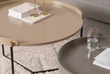 Set 2 măsuțe de cafea Mandy, Diverse culori, 60x80x51 cm - Bej | SKU: 141HWR1144 | Set 2 măsuțe de cafea Mandy, 60x80x51 cm, varianta Bej, produs pentru amenajarea locuinței, disponibil online în România la CasaMob