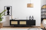Comodă TV Nala 180, Negru, 180x40x55 cm