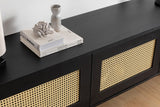 Comodă TV Nala 180, Negru, 180x40x55 cm