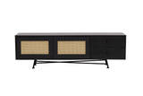 Comodă TV Nala 180, Negru, 180x40x55 cm