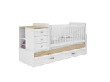 Pat pentru copii Lisa, Diverse culori, 186x78x106 cm - Stejar - Alb | SKU: 142NPG1109 | Pat pentru copii Lisa, 186x78x106 cm, varianta Stejar - Alb, produs pentru amenajarea locuinței, disponibil online în România la CasaMob