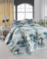 Set Lenjerie Custom Ananas, Alb - Verde - Galben, Diverse configurații, Diverse dimensiuni - 200x220 cm - 3 bucăți | SKU: 143EPJ7509 | Set Lenjerie Custom Ananas, Alb - Verde - Galben, varianta 200x220 cm - 3 bucăți, produs pentru amenajarea locuinței, disponibil online în România la CasaMob