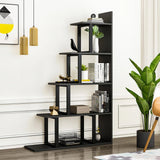 Bibliotecă Step, Antracit - Negru, 100x30x164 cm