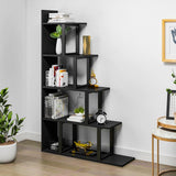 Bibliotecă Step, Antracit - Negru, 100x30x164 cm