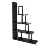 Bibliotecă Step, Antracit - Negru, 100x30x164 cm