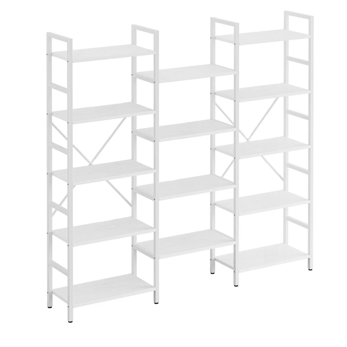 Bibliotecă Arty, Alb, 210x30x180 cm