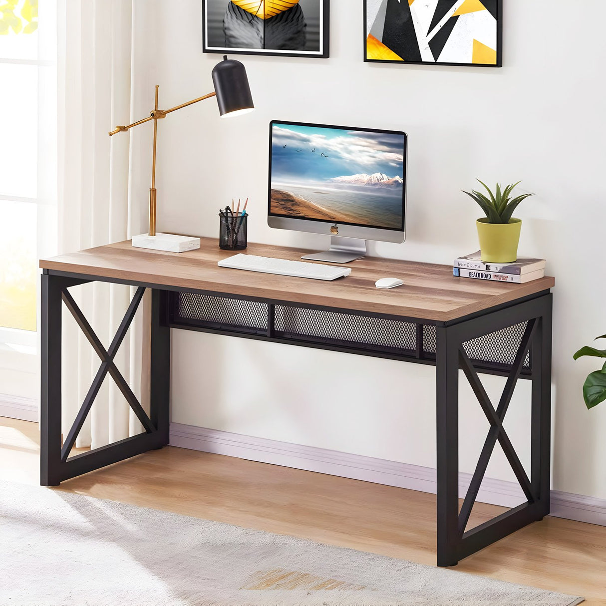 Birou Exclusive, Maro - Negru, 120x60x75 cm