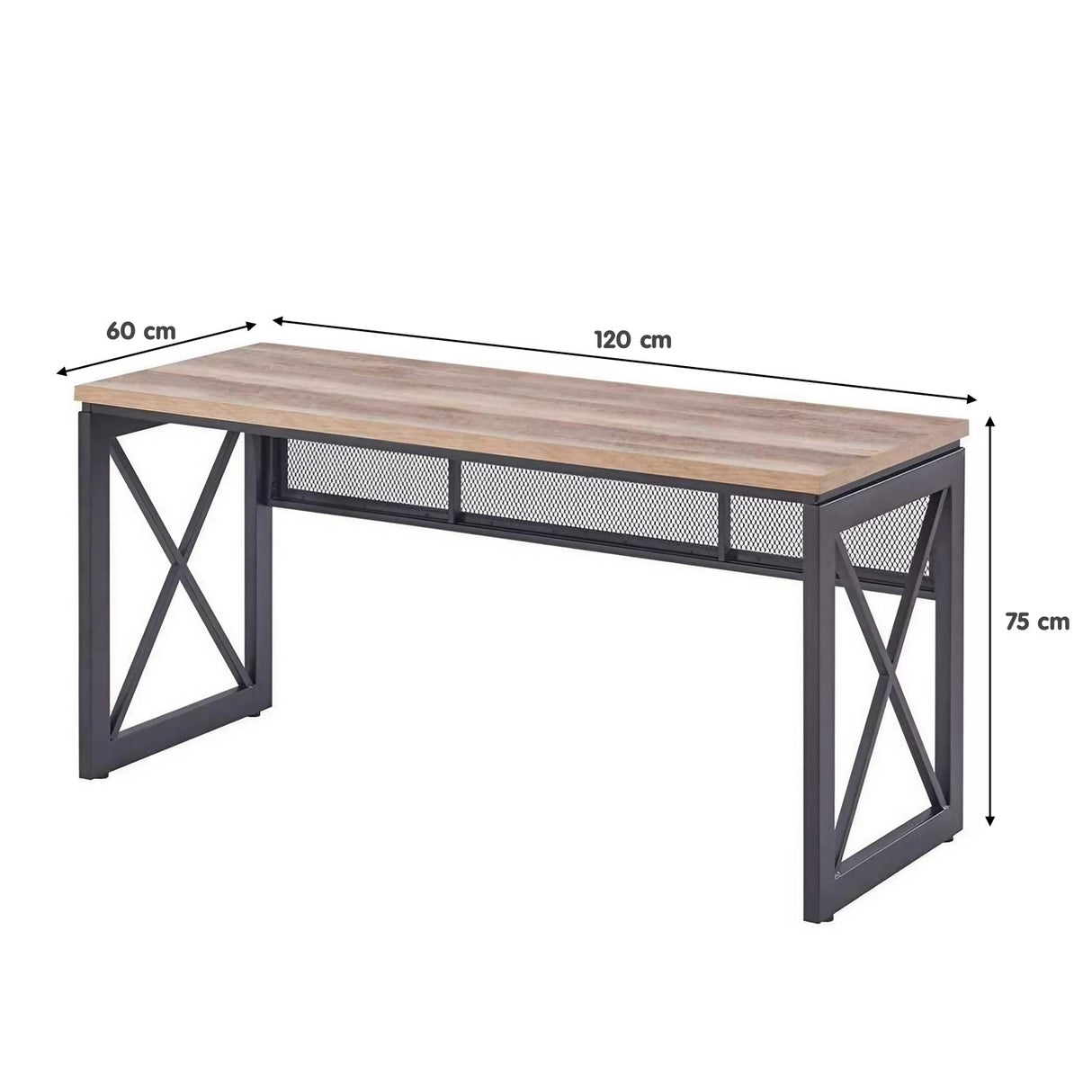 Birou Exclusive, Maro - Negru, 120x60x75 cm