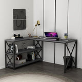 Birou Flexy L, Diverse culori, 150x120x75 cm - Antracit - Negru | SKU: 145NDC1158 | Birou Flexy L, 150x120x75 cm, varianta Antracit - Negru, produs pentru amenajarea locuinței, disponibil online în România la CasaMob