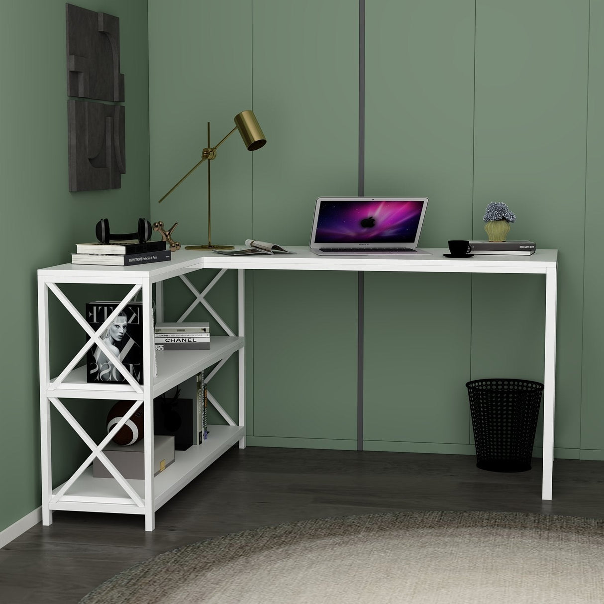 Birou Flexy L, Diverse culori, 150x120x75 cm - Alb | SKU: 145NDC1160 | Birou Flexy L, 150x120x75 cm, varianta Alb, produs pentru amenajarea locuinței, disponibil online în România la CasaMob