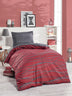 Set lenjerie de pat single Verda, Bordo - Gri, 140x200 cm, SKU 162ELR9377, imagine 1