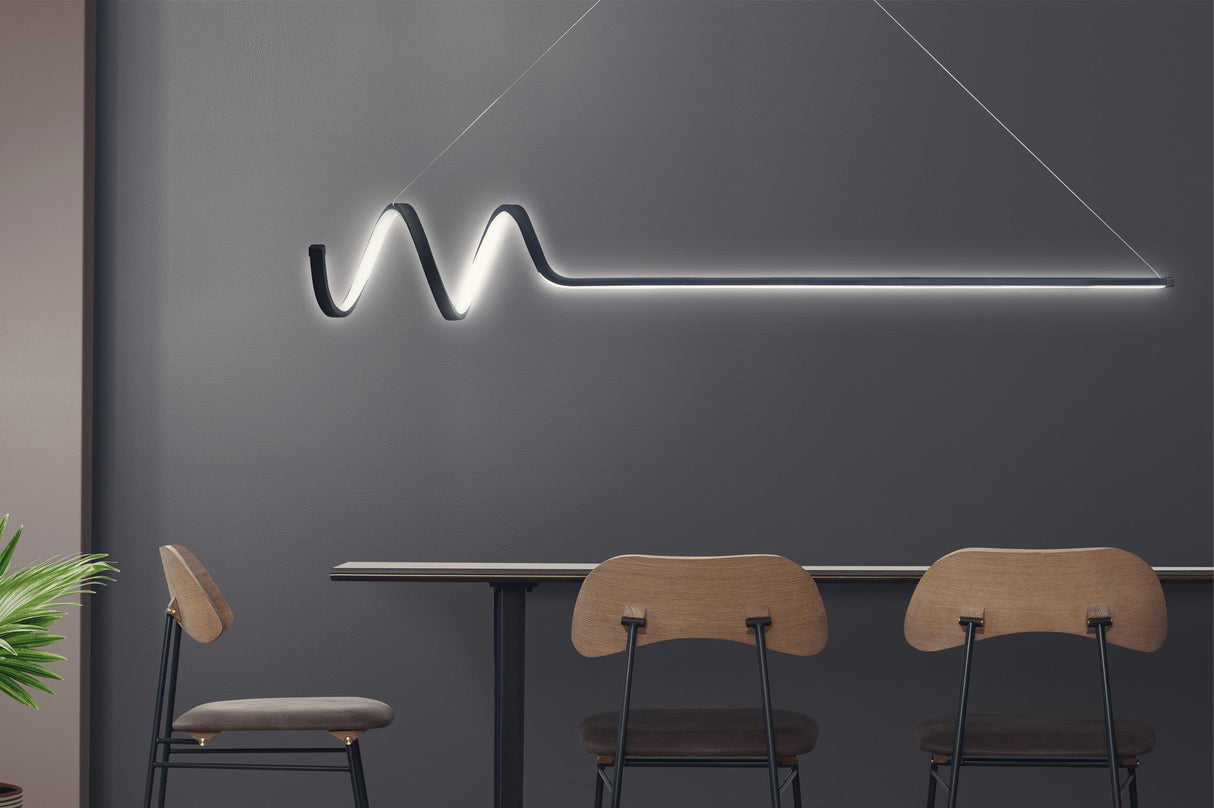Lustră Waterwave Body, alb Light, Diverse culori, 120x20x20 cm - Negru | SKU: 166PRG1206 | Lustră Waterwave Body, alb Light, 120x20x20 cm, varianta Negru, produs pentru amenajarea locuinței, disponibil online în România la CasaMob