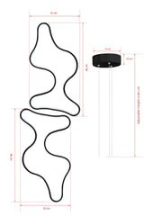Lustră Duple Artisan Body, alb Light, Diverse culori, 35x46 cm - Negru | SKU: 166PRG1238 | Lustră Duple Artisan Body, alb Light, 35x46 cm, varianta Negru, produs pentru amenajarea locuinței, disponibil online în România la CasaMob
