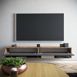 Comoda TV de perete Handra cu raft ,  antracit-stejar 180x32x30cm - Comoda TV de perete Handra cu raft ,  antracit-stejar 180x32x30cm