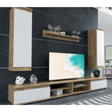 Comoda TV Sandro  nuc-alb 175x37x160cm