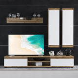 Comoda TV Sandro  nuc-alb 175x37x160cm