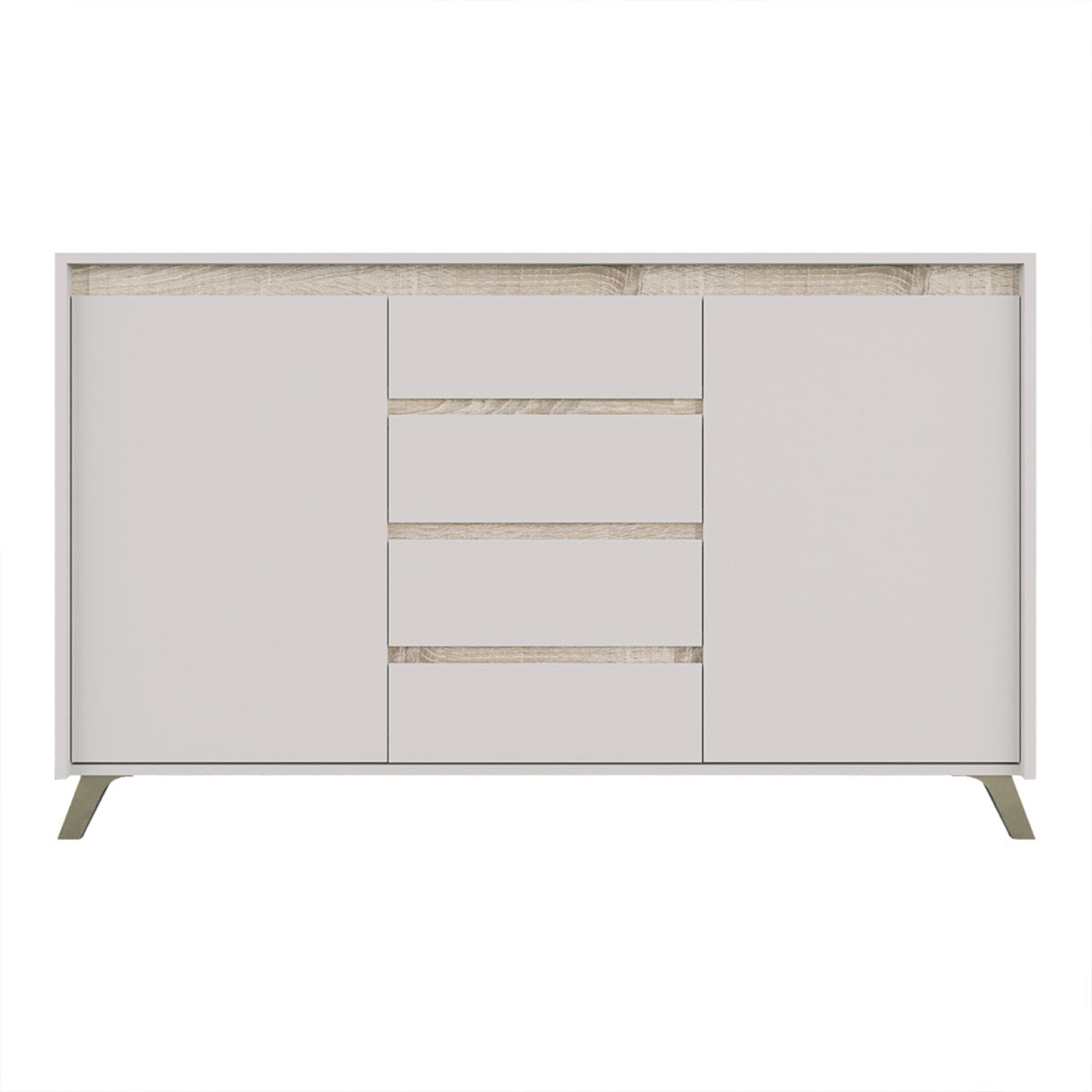 Comodă Belka, Crem, 155x45x94 cm