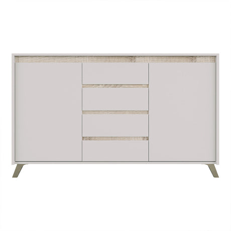 Comodă Belka, Crem, 155x45x94 cm