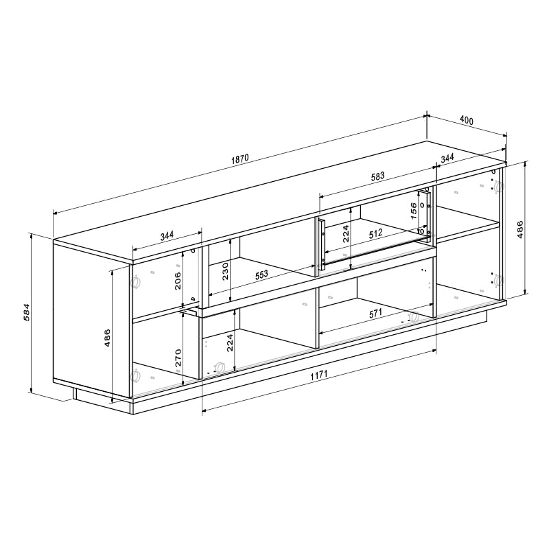 Crem-Stejar | SKU: 192-000076 | Set mobilă sufragerie Norda, 2 piese, Crem-Stejar, 187x40x59 cm, varianta Crem-Stejar, produs pentru amenajarea locuinței, disponibil online în România la CasaMob