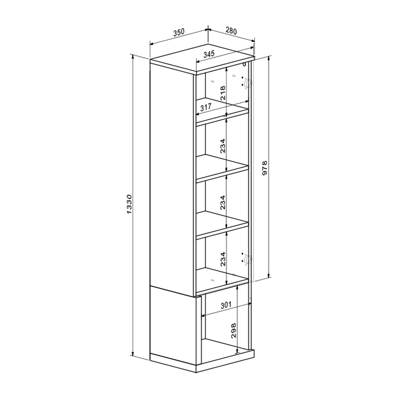 Crem-Stejar | SKU: 192-000076 | Set mobilă sufragerie Norda, 2 piese, Crem-Stejar, 187x40x59 cm, varianta Crem-Stejar, produs pentru amenajarea locuinței, disponibil online în România la CasaMob