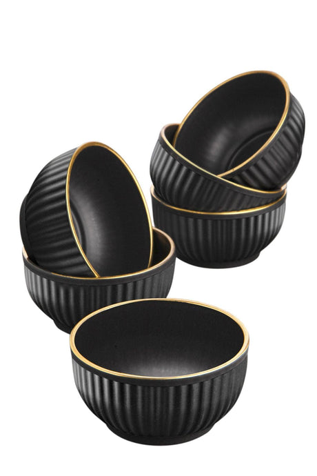Set 6 boluri, Negru, 250 cc