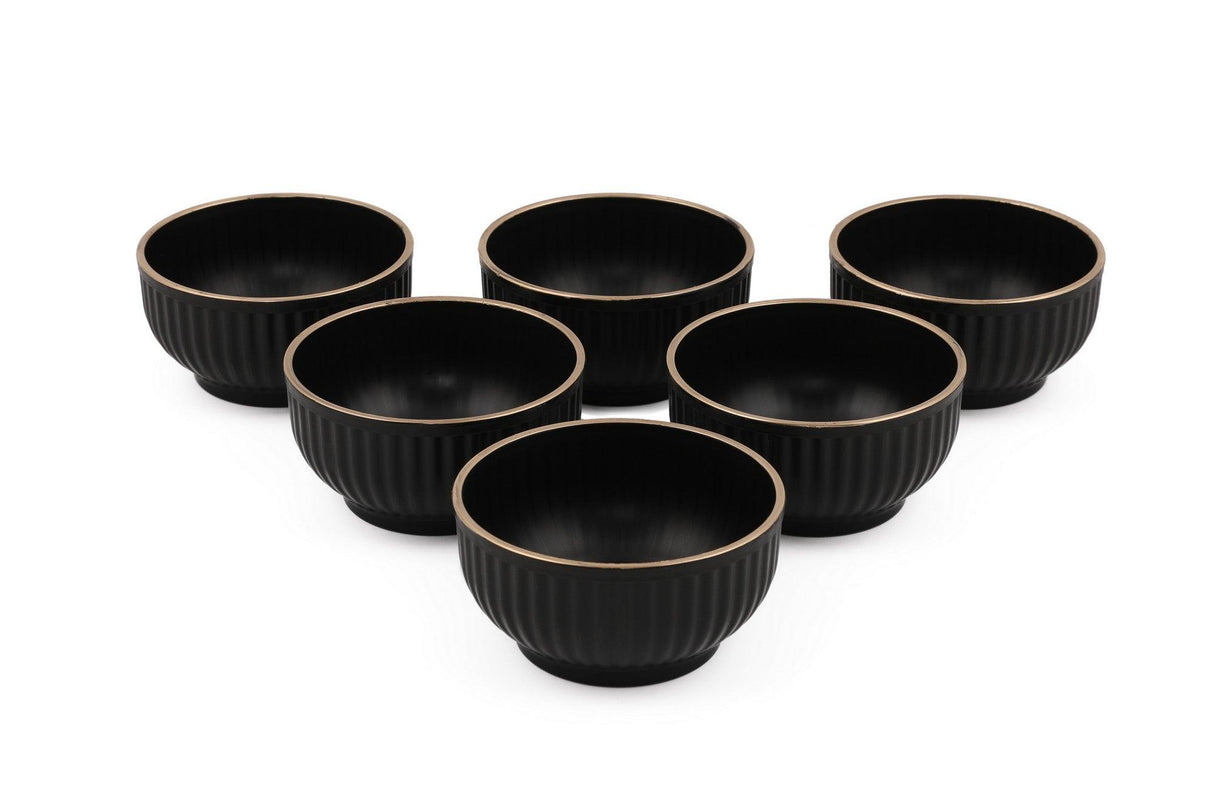 Set 6 boluri, Negru, 250 cc