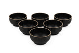 Set 6 boluri, Negru, 250 cc