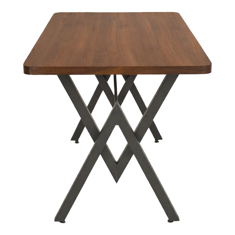 Nuc-Negru | SKU: 197-000342 | Masă dining Vertex, Lemn și metal, 110x70x72 cm, varianta Nuc-Negru, produs pentru amenajarea locuinței, disponibil online în România la CasaMob