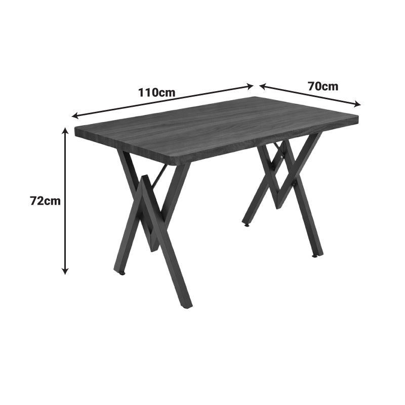 Nuc-Negru | SKU: 197-000342 | Masă dining Vertex, Lemn și metal, 110x70x72 cm, varianta Nuc-Negru, produs pentru amenajarea locuinței, disponibil online în România la CasaMob