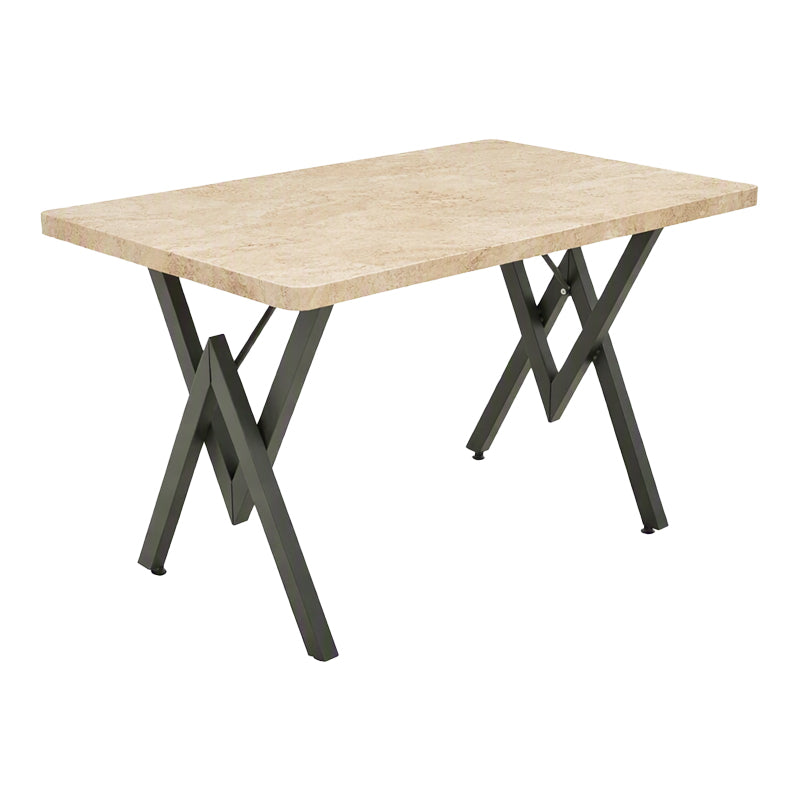 Travertin-Negru | SKU: 197-000344 | Masă dining Vertex, Lemn și metal, 110x70x72 cm, varianta Travertin-Negru, produs pentru amenajarea locuinței, disponibil online în România la CasaMob