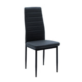 Set de Masa din sticla transparenta Quana-Parker cu 5 piese, picioare  neagra, 120x70x75cm