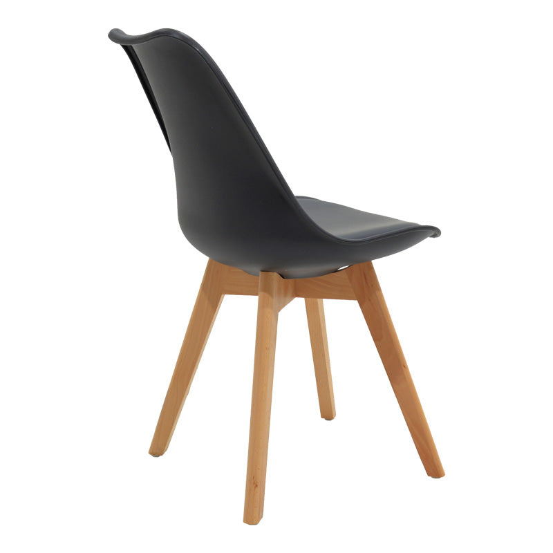 Set de sufragerie Quana-Gaston, 5 piese, Negru, 120x70x75 cm