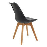Set de sufragerie Quana-Gaston, 5 piese, Negru, 120x70x75 cm