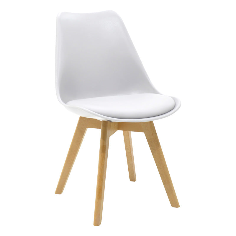 Set de sufragerie 5 bucati cu blat de sticla Quana-Gaston, Stil Modern, Sticla 8mm Transparent/ Alb, 120x70x75cm.