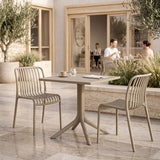 Set grădină Zoi-Groovy, 3 piese, cu scaune, Cappuccino, 80x80x74 cm