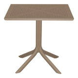Set grădină Zoi-Groovy, 3 piese, cu scaune, Cappuccino, 80x80x74 cm