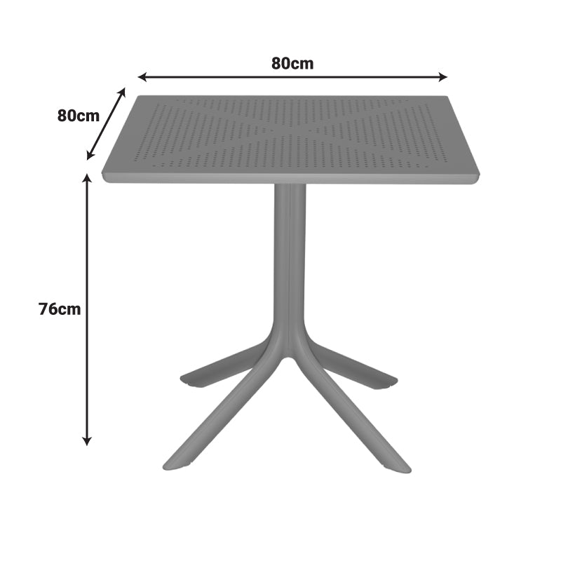 Set grădină Zoi-Groovy, 3 piese, cu scaune, Cappuccino, 80x80x74 cm